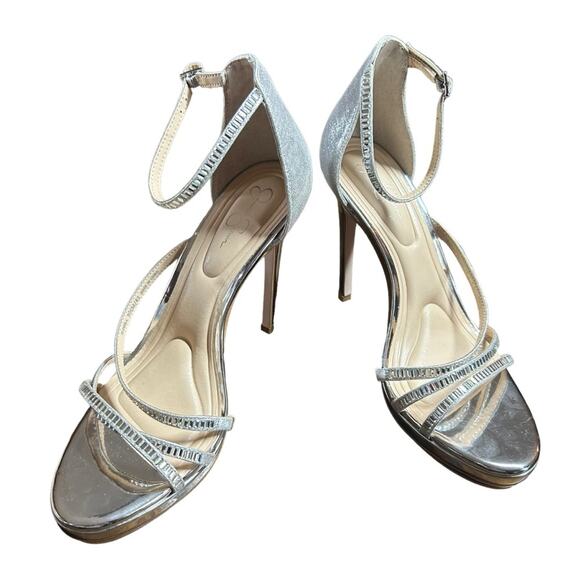 Jessica Simpson Jaeye Dress Sandals Stiletto Heel Rhinestone Straps NEW Size 9.5 - Picture 2 of 11